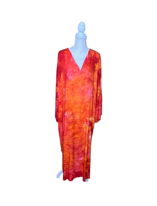 Opulent Aura Caftan - Firecracker