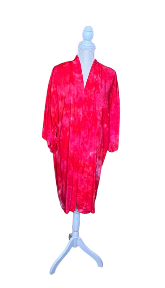 Red Shadows Mid Length Temple Coat