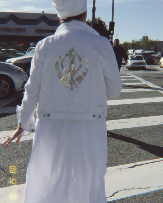 White Altared Denim Jacket