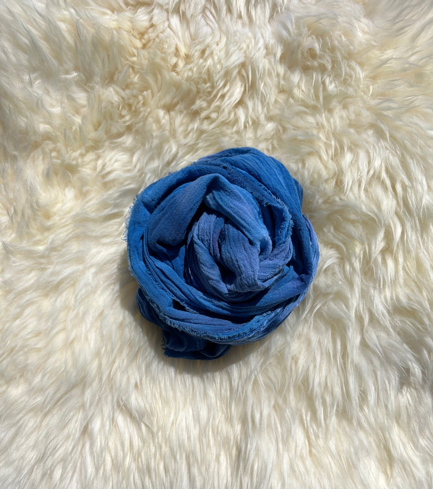 Khalsa Blue Turban, Head Wrap, Hand Dyed Cotton, One Of A Kind
