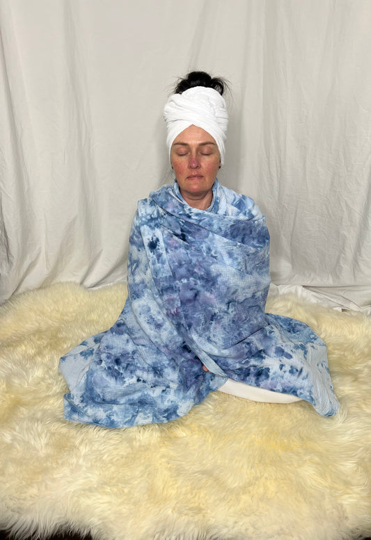 Blue Baby Blue Prayer Shawl-Meditation Blanket