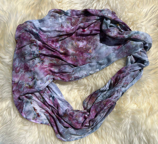 Night sky Turban, Head Wrap, Hand Dyed Rayon, One Of A Kind