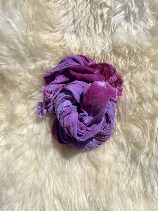 Violet Vision Turban, Head Wrap, Hand Dyed Cotton, One Of A Kind